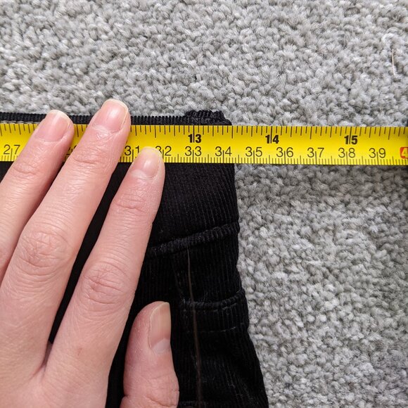 Banana Republic Black high-rise ankle-length petite slim corduroy pants - Picture 9 of 15